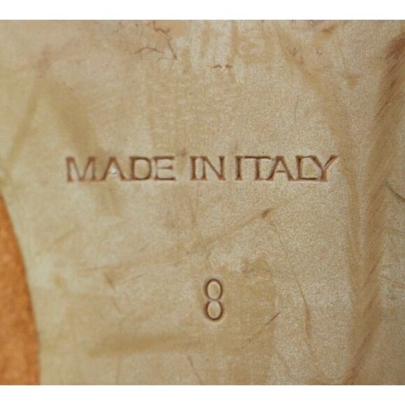 Everlane BROWN REAL LEATHER SUEDE LOW HEEL ROUND TOE HEELED BALLET PUMP SHOES 8 - Picture 10 of 10